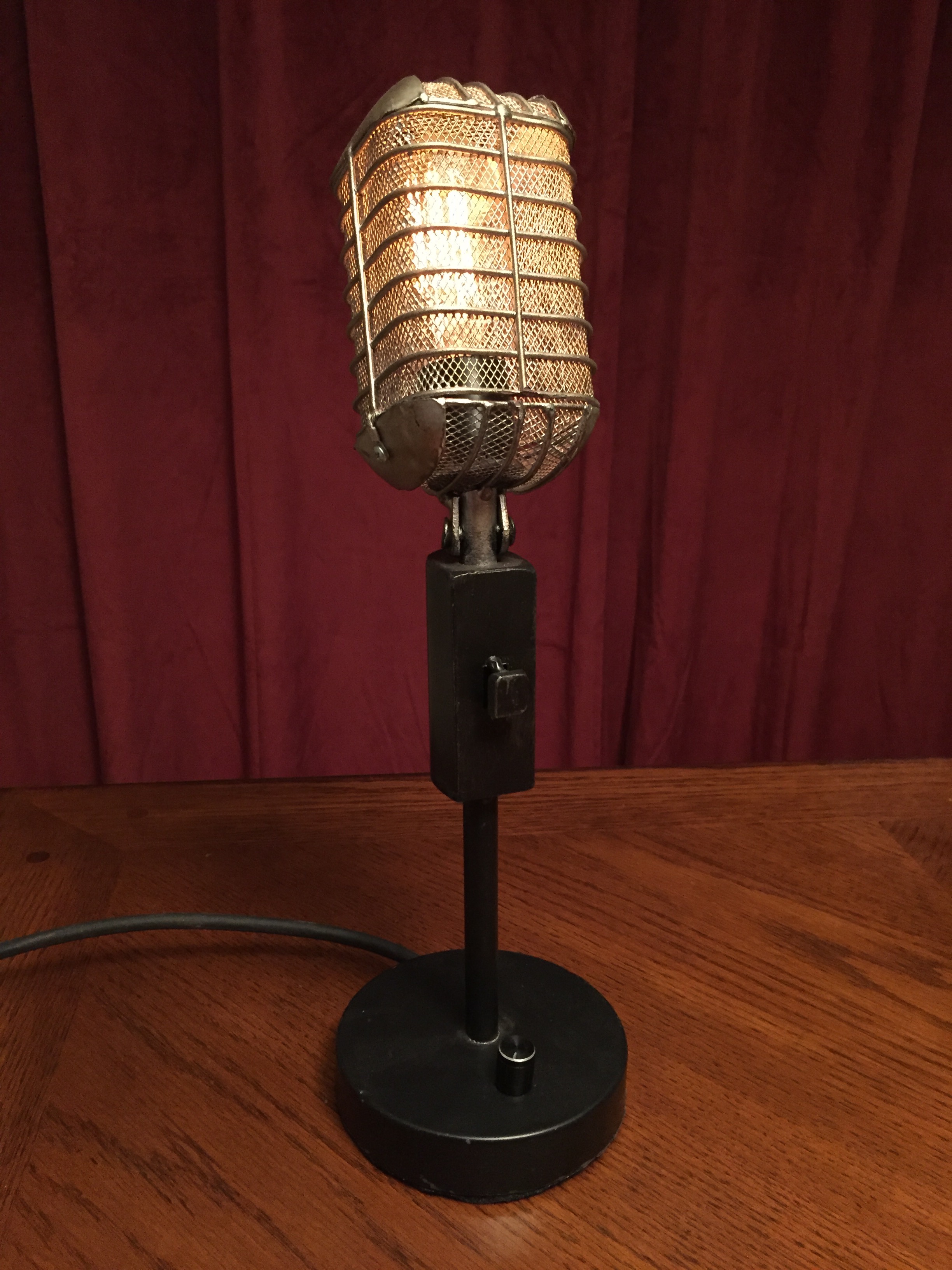 Vintage microphone lamp 